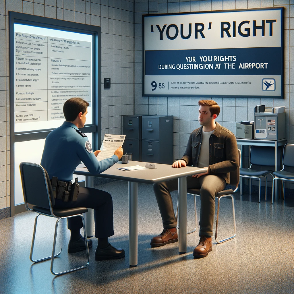 picture with two people in the airport