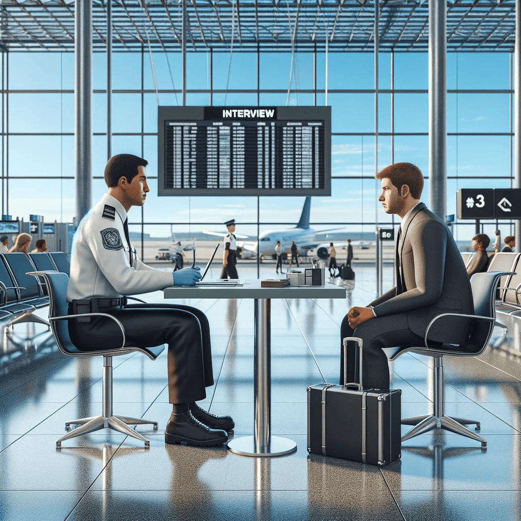 The picture of two persons during the interview