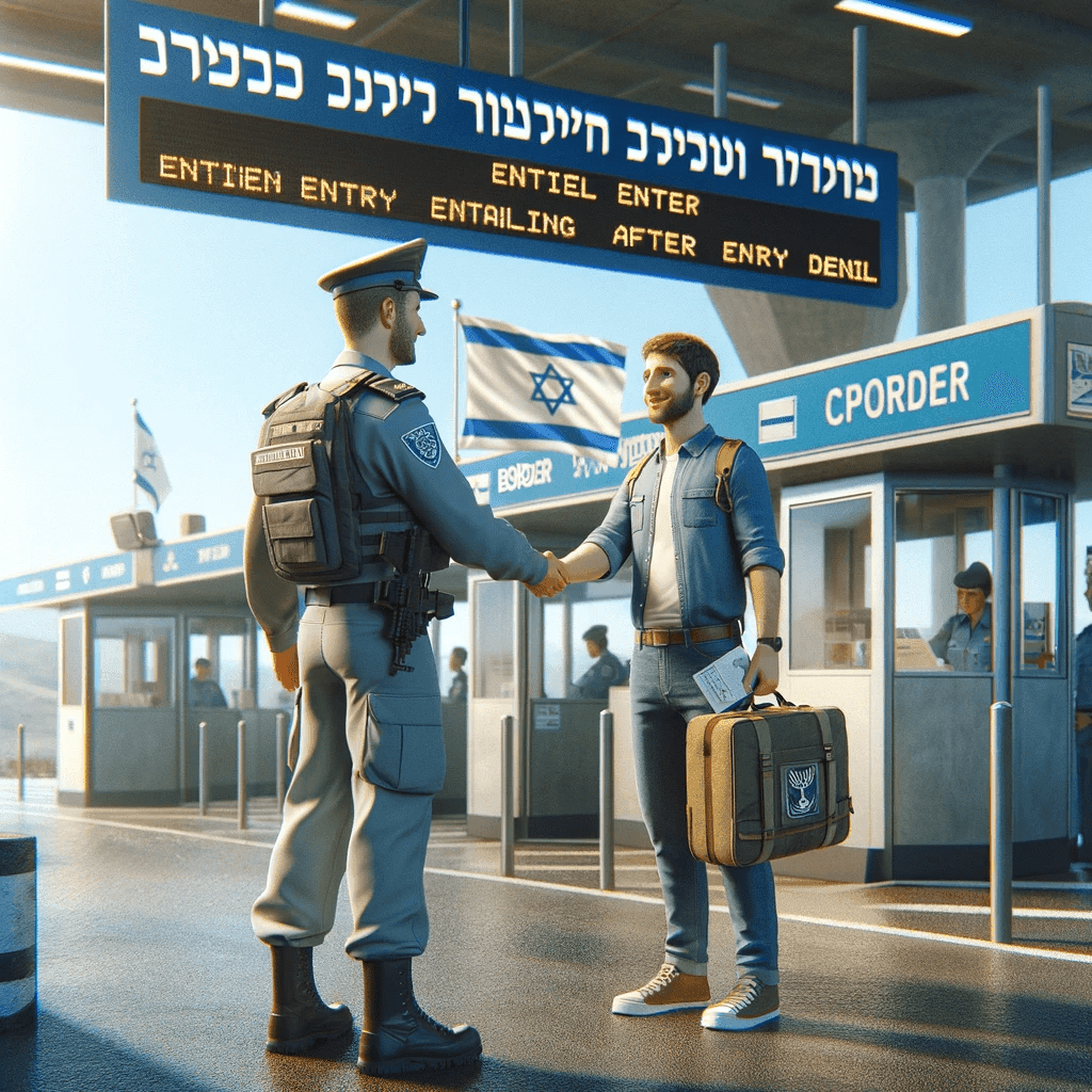 Picture of entring into Israel