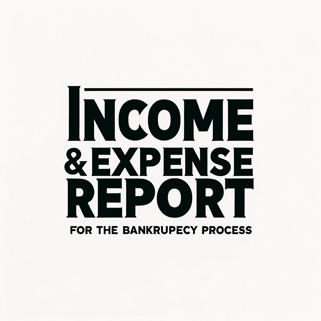 The picture with the words: "income&expense report"