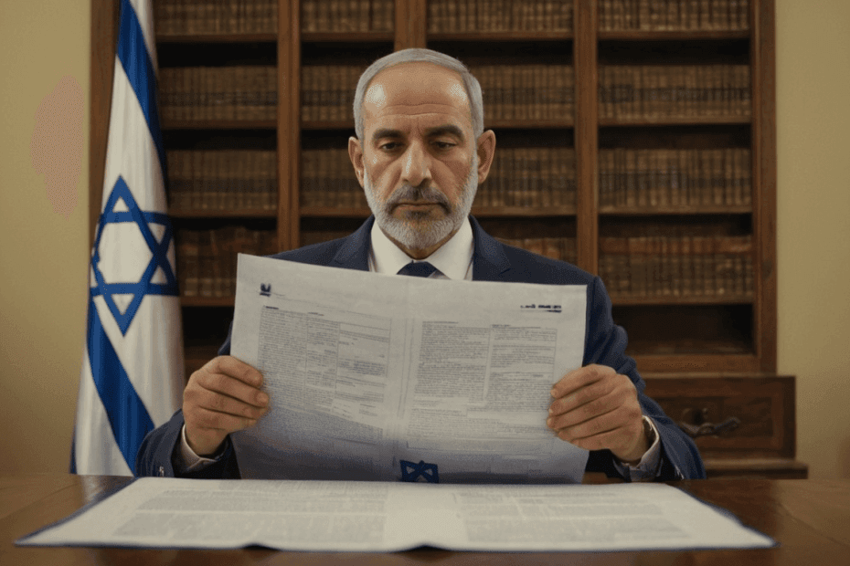 The picture of the man with the document in his hand